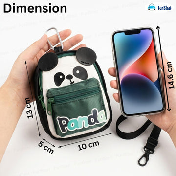 Titepo Cute Mini Crossbody Bag Keychain for Kids (Panda) | Return Gift Online
