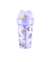 Dual-Drink Bottle with Double Straw Coral Peach
