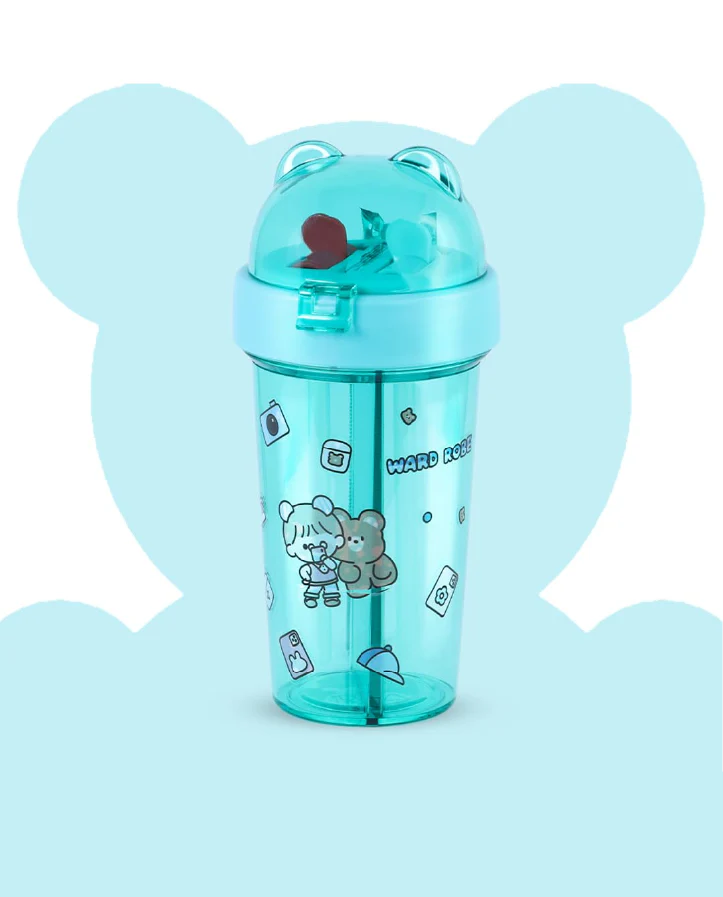 Titepo Dual-Drink Bottle with Double Straw Sea Green