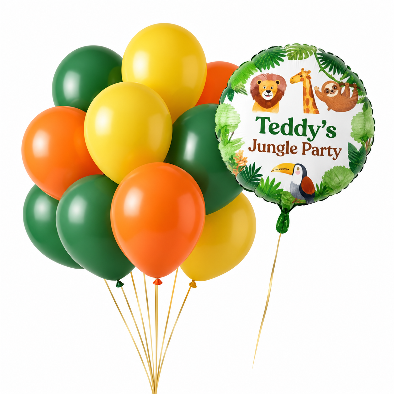 10 Teddy's Jungle Party theme balloons | Return Gift Online