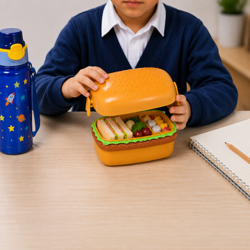 TITEPO Burger Lunch Box with Spoon Fun Design | Return Gift Online