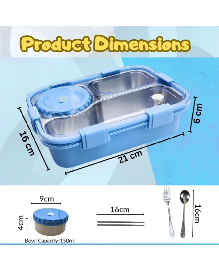 Titepo Insulated Bento Lunch Box Blue