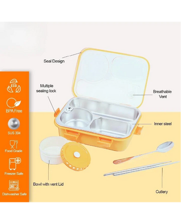 Titepo Insulated Bento Lunch Box Yellow