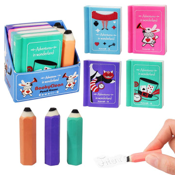 Titepo Mini Pencil and Book Shape Erasers Set For Kids | Online Return Gift Solution