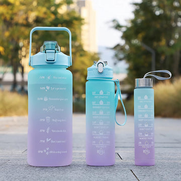 Titepo Water Bottle With Time & Capacity Marker Set Of 3 | Return gift online