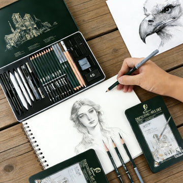 Titepo Professional Graphite Sketching & Shading Kit with B to 8B Pencils, Blending Tools & Accessories for Artists, Students & Beginners | Return Gift Online