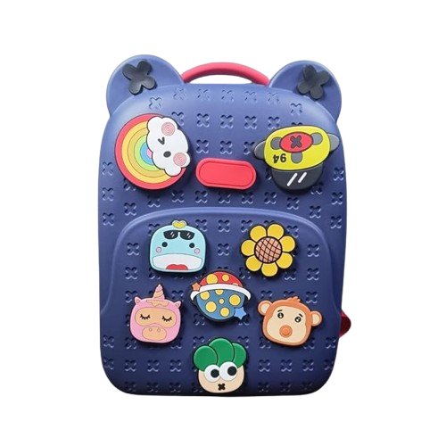 TITEPO Waterproof EVA Cartoon Cute Baby Children Backpack Large Silicone Shoulder Kids School Bag Blue