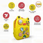 TITEPO Waterproof EVA Cartoon Cute Baby Children Backpack Large Silicone Shoulder Kids School Bag Yellow