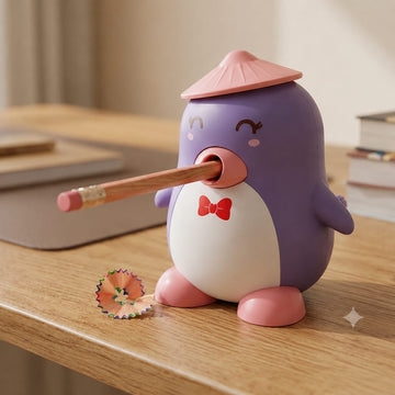 Titepo Penguin Shaped Table Pencil Sharpener Purple