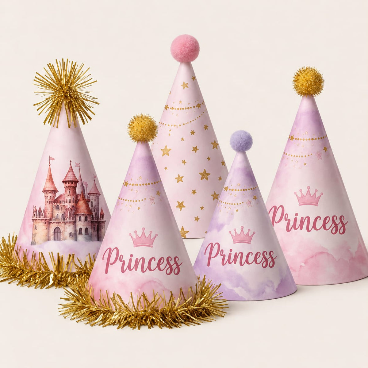 12 Olivia Theme Party caps | Return Gift Online