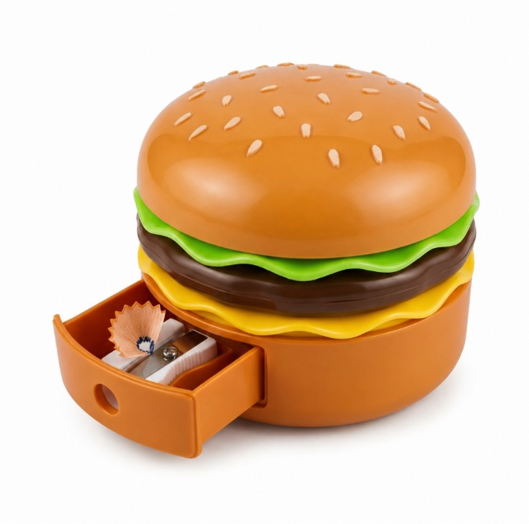 TITEPO Burger Shaped Pencil Sharpener for Kids