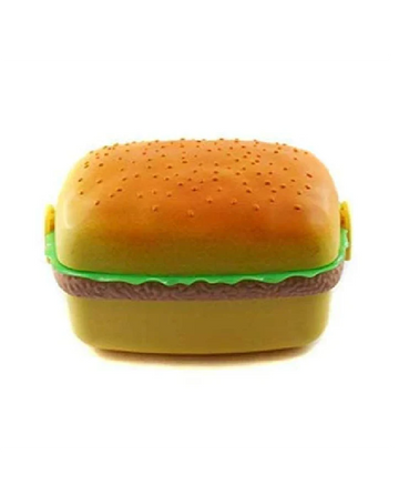 Burger Lunch Box with Spoon Fun Design