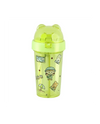 Dual-Drink Bottle with Double Straw Lime Green