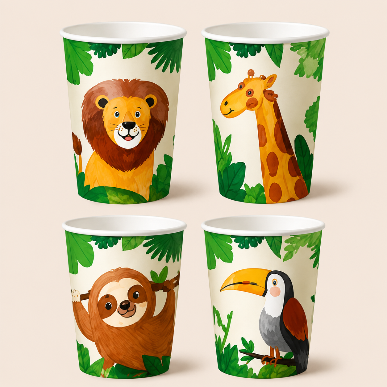 12 Teddy's Jungle Party theme cups | Return Gift Online