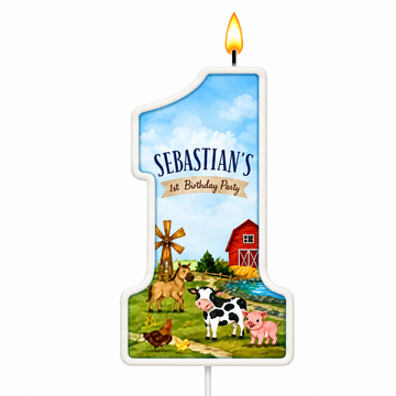 Sebastian's Theme Birthday Number Candle | Return Gift Online