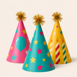 10 Happy Birthday Theme Party Cap | Return Gift Online