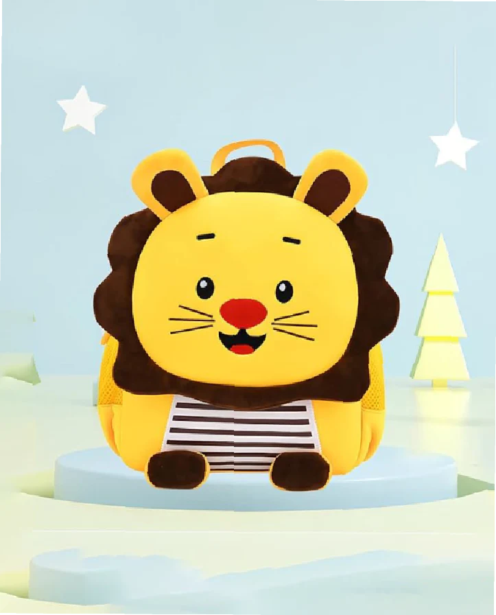 Titepo Funny Lion Mini Toddler Backpack Yellow