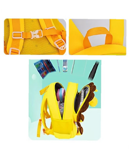 Titepo Funny Lion Mini Toddler Backpack Yellow