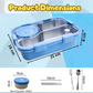 Titepo Insulated Bento Lunch Box Blue