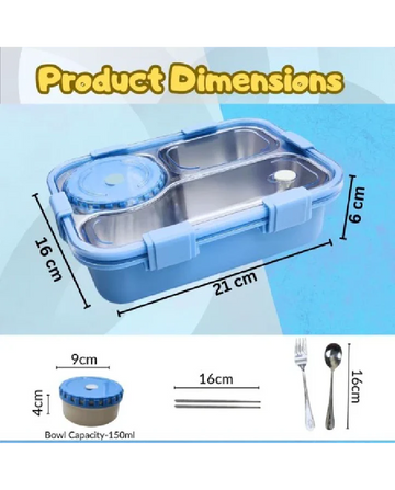 Titepo Insulated Bento Lunch Box Blue