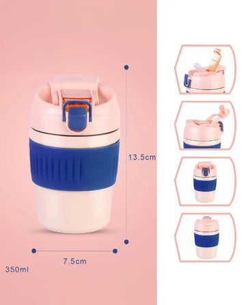 Titepo Insulated Coffee Travel Cup Peaches Pink