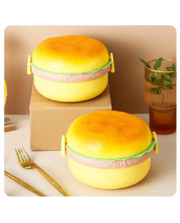 Titepo Leak-Proof Burger Shape Lunch Box Fun Design | Return Gift Online