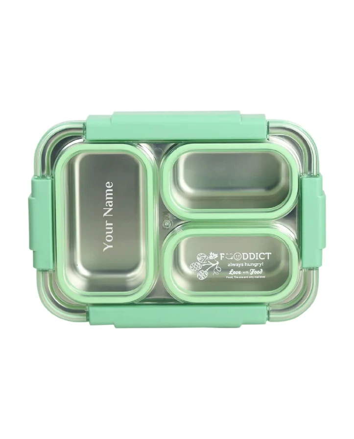 Leak-Proof Lunch Box with Cutlery Green