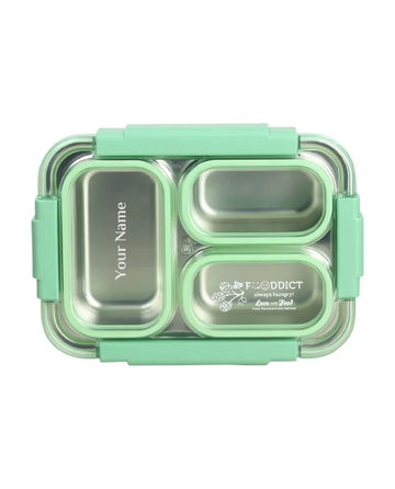 Leak-Proof Lunch Box with Cutlery Green