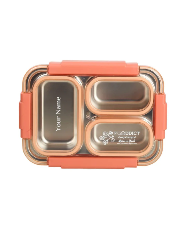 Leak-Proof Lunch Box with Cutlery Orange