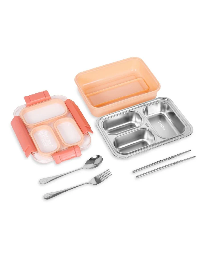 Titepo Leak-Proof Lunch Box with Cutlery Orange