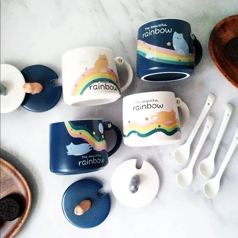 Titepo Rainbow Cat Mug