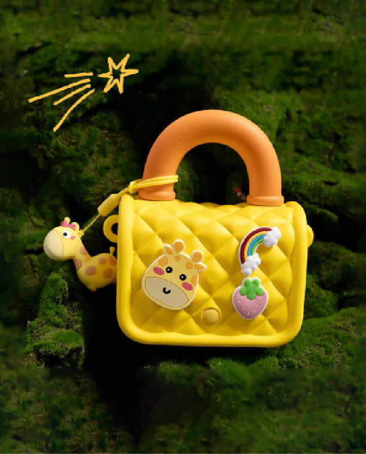 Titepo Silicone Kids Sling Bag with 3D Badges Yellow
