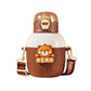 Stainless Steel Insulated Travel Mug with Straw Brown