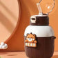 Titepo Stainless Steel Insulated Travel Mug with Straw Brown