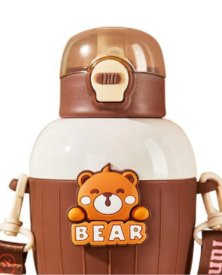 Titepo Stainless Steel Insulated Travel Mug with Straw Brown
