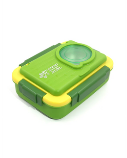 Steel Bento Lunch Box Green, 6-Compartment