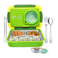 Titepo Steel Bento Lunch Box Green, 6-Compartment