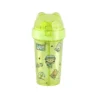 Dual-Drink Bottle with Double Straw Lime Green