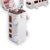 Bus Straw Water Bottle Pink
